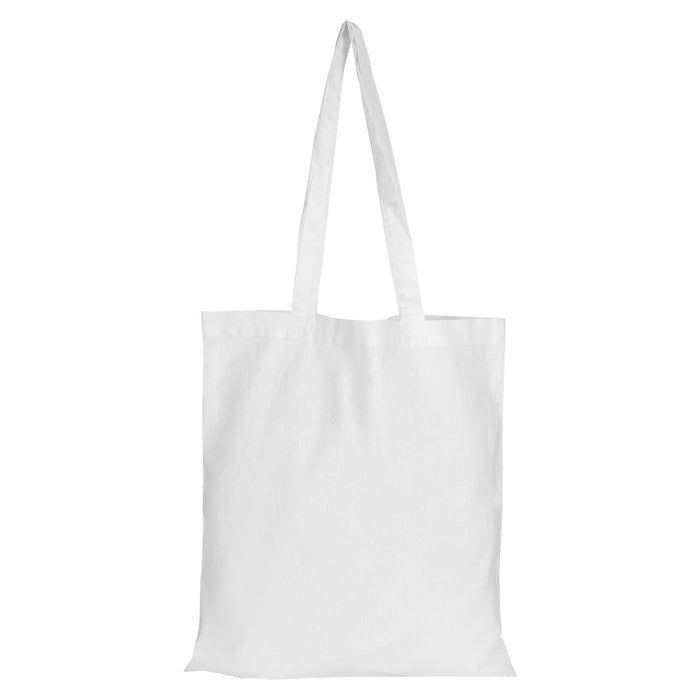 COLOURING WHITE CALICO BAG NO GUSSET