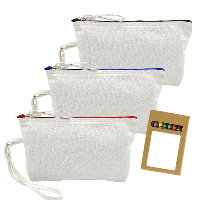 COLOURING CANVAS COSMETIC BAG