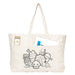 COLOURING DELTON CANVAS LARGE SHOPPER