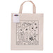 Colouring Short Handle Calico Bag & Crayons