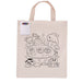 Colouring Short Handle Calico Bag & Crayons