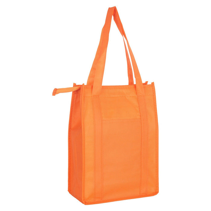 NON WOVEN COOLER BAG WITH TOP ZIP CLOSURE