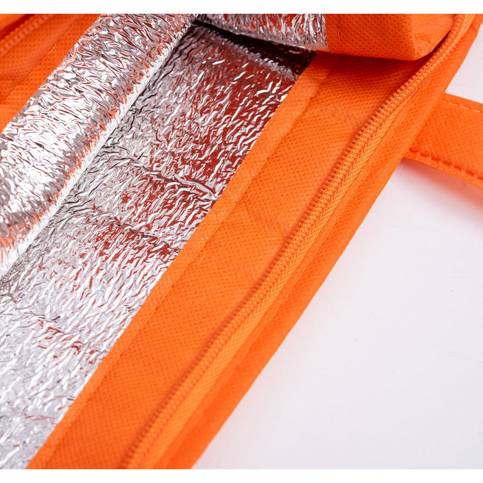 NON WOVEN COOLER BAG WITH TOP ZIP CLOSURE