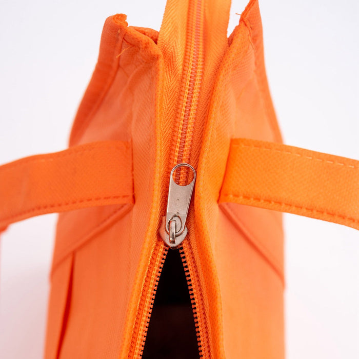 NON WOVEN COOLER BAG WITH TOP ZIP CLOSURE
