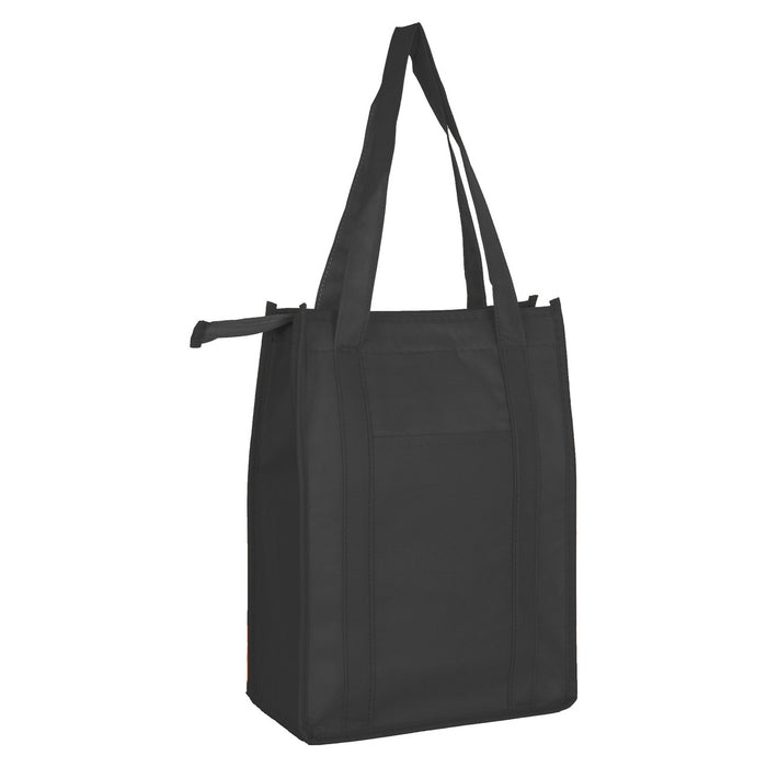 NON WOVEN COOLER BAG WITH TOP ZIP CLOSURE