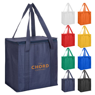 NON WOVEN COOLER BAG WITH ZIPPED LID