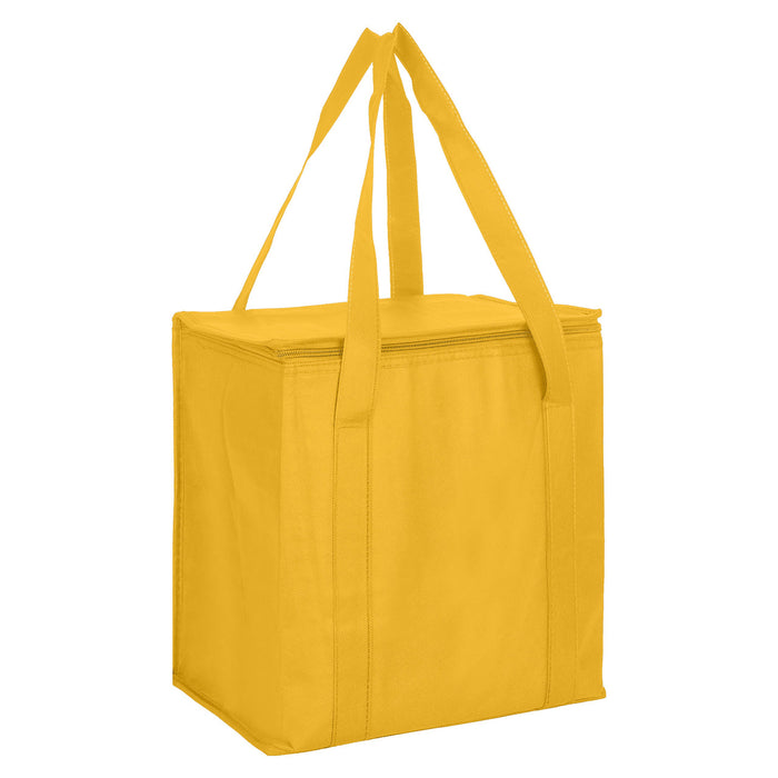 NON WOVEN COOLER BAG WITH ZIPPED LID
