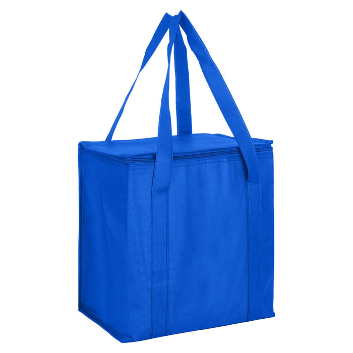 NON WOVEN COOLER BAG WITH ZIPPED LID