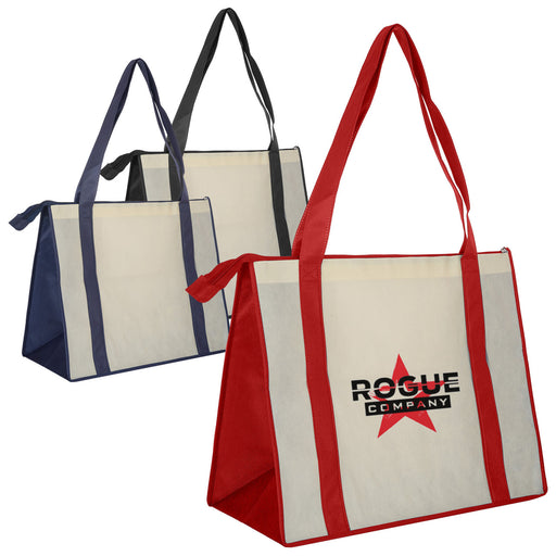 NON WOVEN LARGE ZIPPED SHOPPING BAG