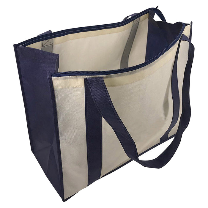 NON WOVEN LARGE ZIPPED SHOPPING BAG