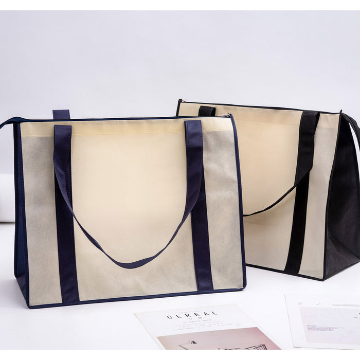 NON WOVEN LARGE ZIPPED SHOPPING BAG