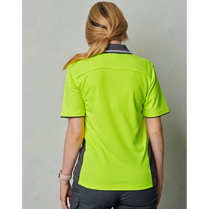 Unisex Hi-Vis Bamboo Charcoal Vented SS Polo