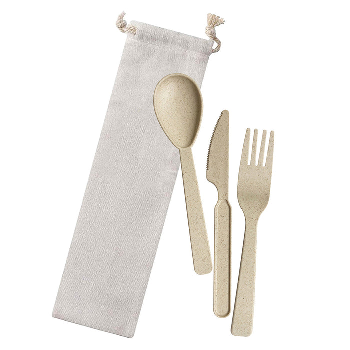 WHEAT STRAW UTENSIL IN BAG