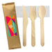 4 PCS WOODEN CUTLERY SET