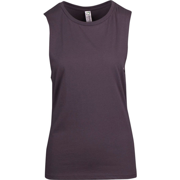 Ladies 160gsm 100% combed cotton sleeveless tee
